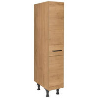 APOTHEKERSCHRANK 30/168/58 cm  in Eichefarben  - Eichefarben/Schwarz, MODERN, Holzwerkstoff/Metall (30/168/58cm) - Nobilia