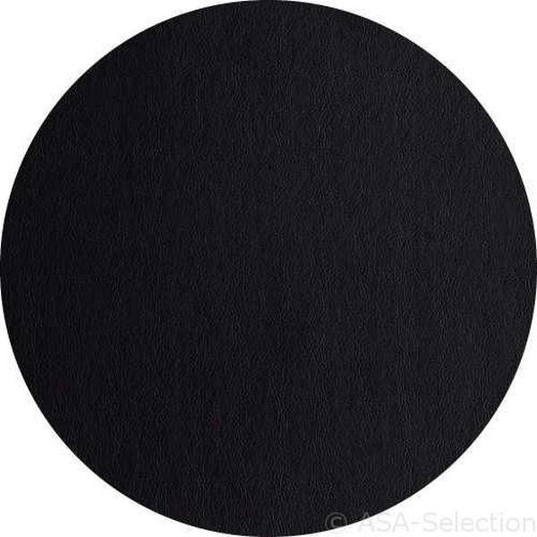 TISCHSET leather optic fine Kunststoff Schwarz 38 cm  - Schwarz, Basics, Kunststoff (38cm) - ASA