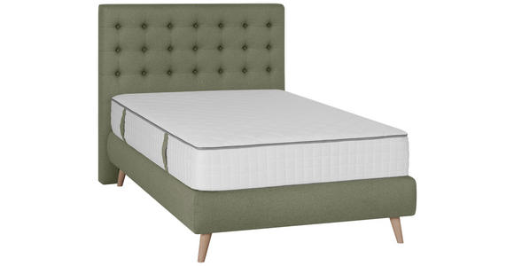BOXSPRINGBETT 120/200 cm in Grün - Grün, Design, Holz/Textil (120/200cm) - Carryhome