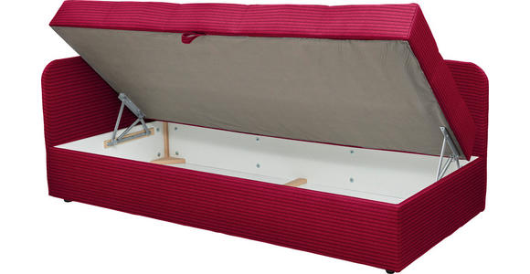 LIEGE  in Cord Rot  - Rot/Schwarz, Basics, Kunststoff/Textil (95/90/205cm) - Xora