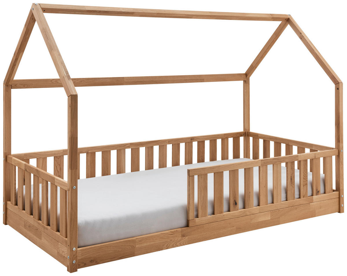 BODENBETT. 90/200 cm  in Wildeiche  - Wildeiche, LIFESTYLE, Holz (90/200cm) - Ben'n'jen