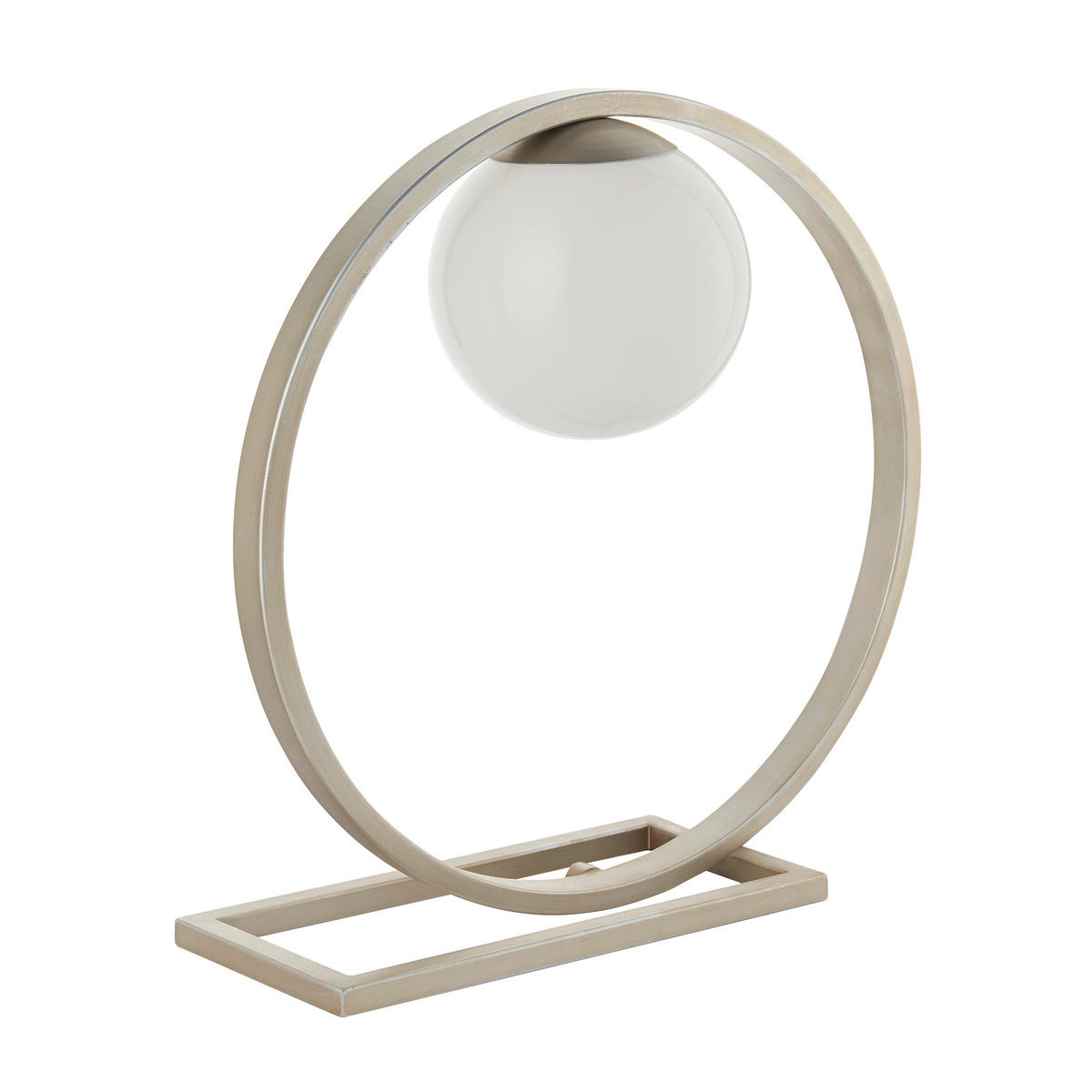 TISCHLEUCHTE 32.3/10 cm   - Silberfarben/Opal, Design, Glas/Metall (32.3/10cm) - ENDON