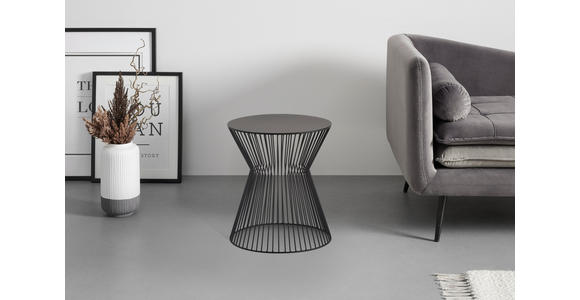 BEISTELLTISCH in Metall 35/35/38 cm  - Schwarz, Trend, Metall (35/35/38cm) - Carryhome