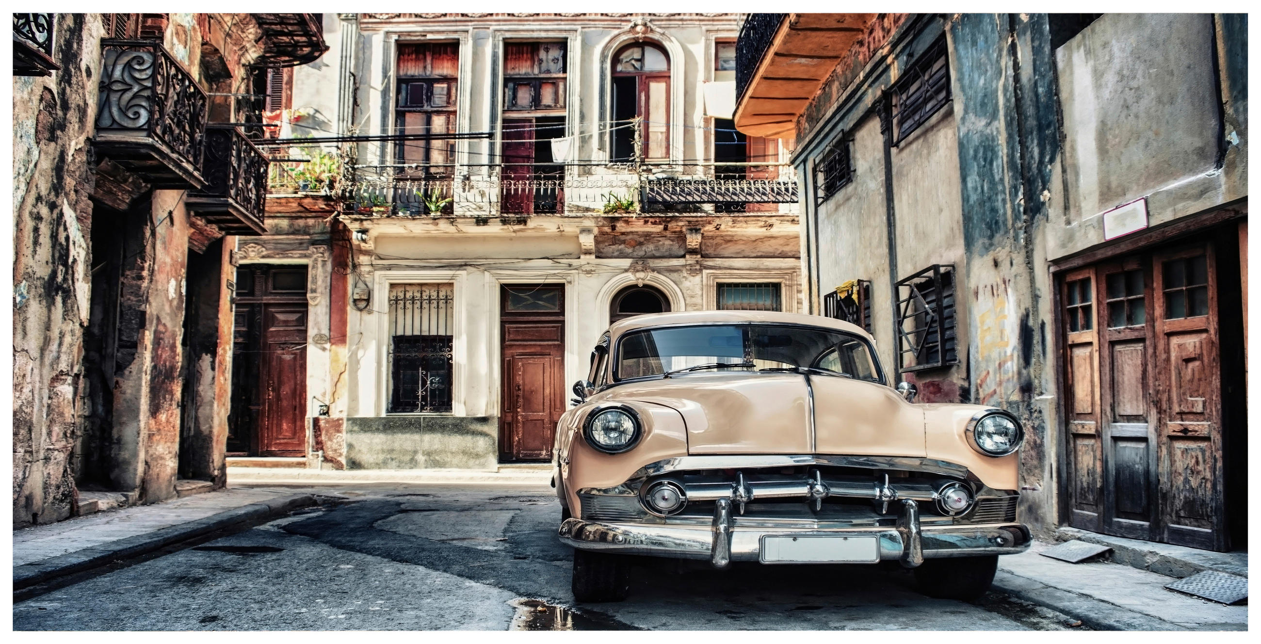 Monee TIŠTĚNÉ OBRAZY NA PLÁTNĚ, vozidla, vintage, 140/70 cm