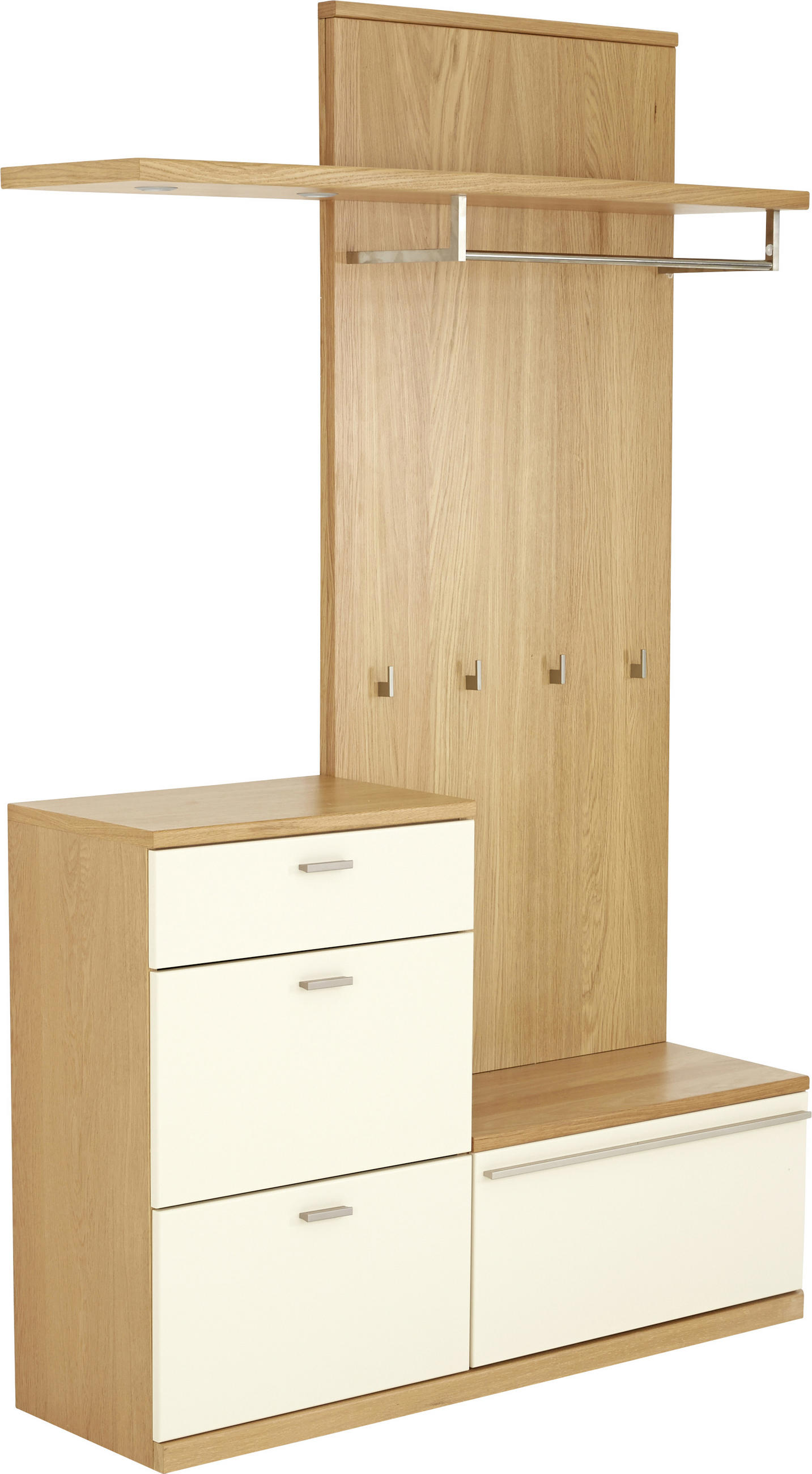 GARDEROBE  in  - Eichefarben/Creme, Design, Holz/Holzwerkstoff - Invivus