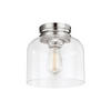 DECKENLEUCHTE Elstead Hounslow 22.9/22.5  cm   - Nickelfarben, KONVENTIONELL, Glas/Metall (22.9/22.5 cm) - Elstead Lighting