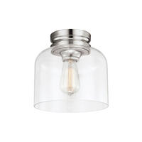 DECKENLEUCHTE Elstead Hounslow 22.9/22.5  cm   - Nickelfarben, KONVENTIONELL, Glas/Metall (22.9/22.5 cm) - Elstead Lighting