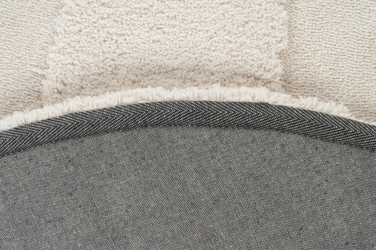 HOCHFLORTEPPICH 160/230 cm Elfenbein organisch  - Elfenbein, Basics, Textil (160/230cm) - Kayoom