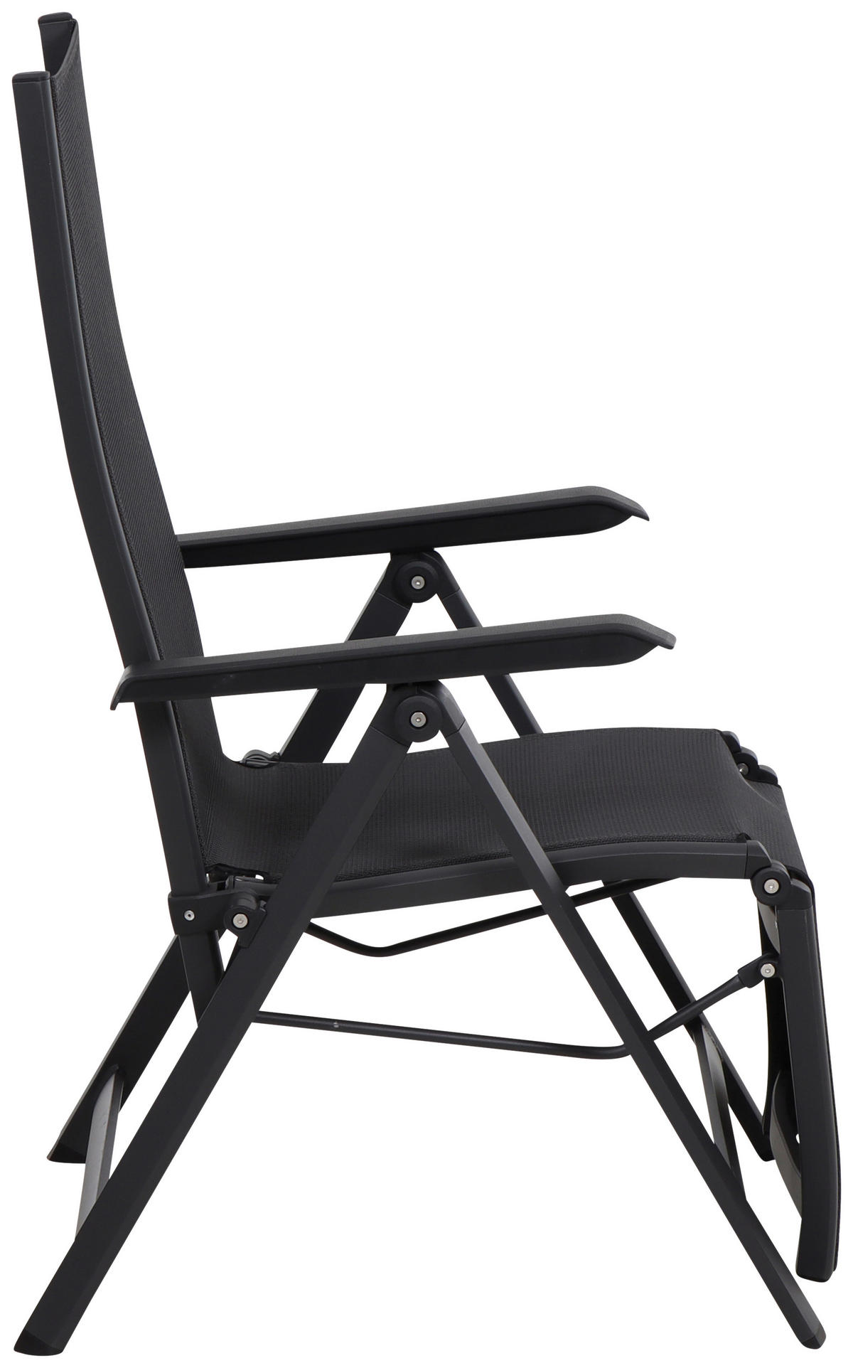 GARTEN-RELAXSESSEL Aluminium  - Anthrazit/Schwarz, KONVENTIONELL, Kunststoff/Textil (61/111/72cm) - Siena Garden