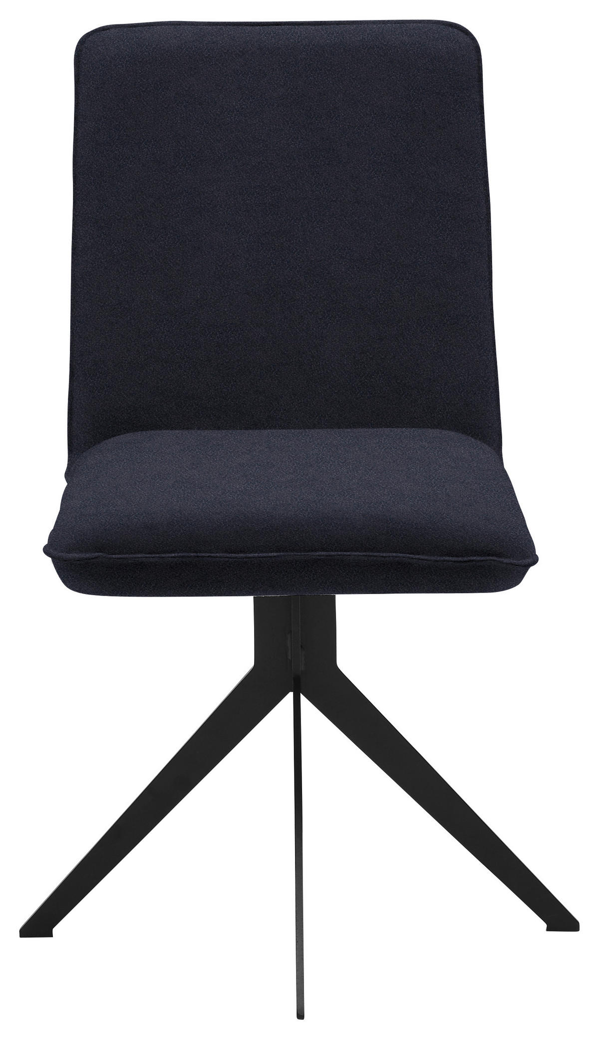STUHL  in Stahl Lederlook  - Schwarz, Design, Textil/Metall (46,5/87/64cm) - Voleo