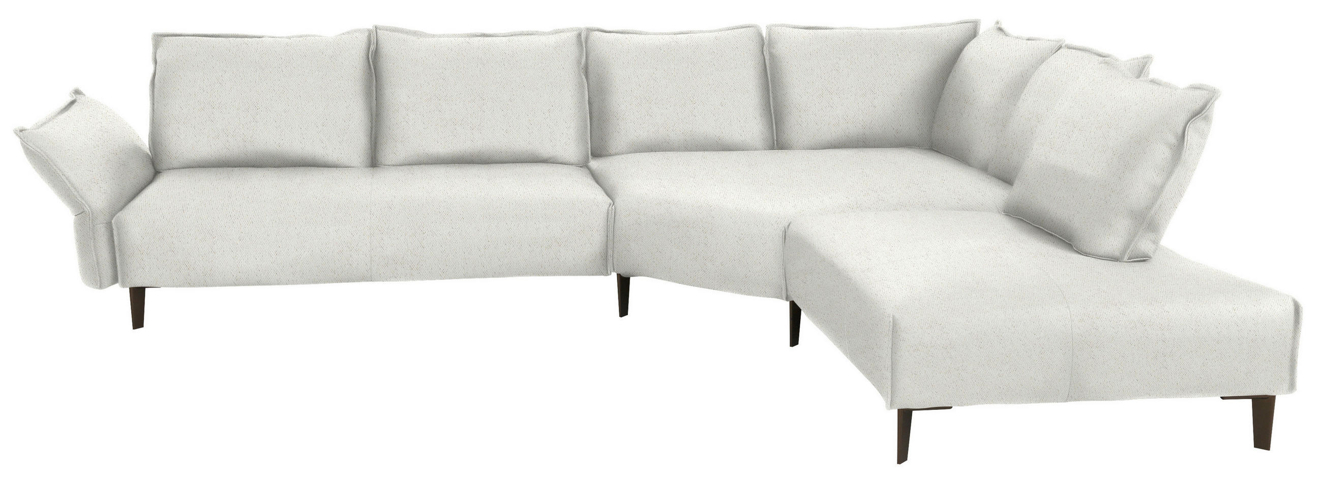 ECKSOFA in Webstoff Creme  340/272 cm  - Creme/Schwarz, MODERN, Textil/Metall (340/272cm) - W.Schillig