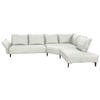 ECKSOFA in Webstoff Creme  - Creme/Schwarz, Modern, Textil/Metall (340/272cm) - W.Schillig