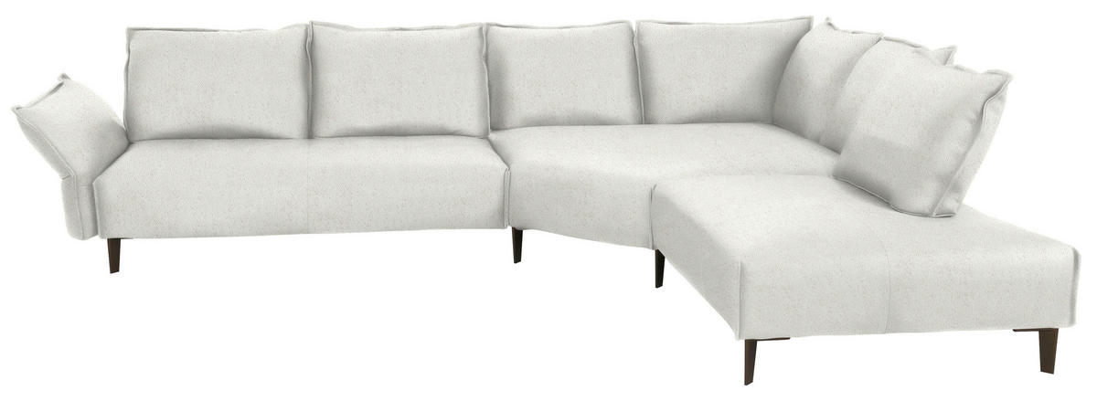 SEDEŽNA GARNITURA, tkanina krem barve  - črna/krem barve, Moderno, kovina/tekstil (340/272cm) - Chilliano