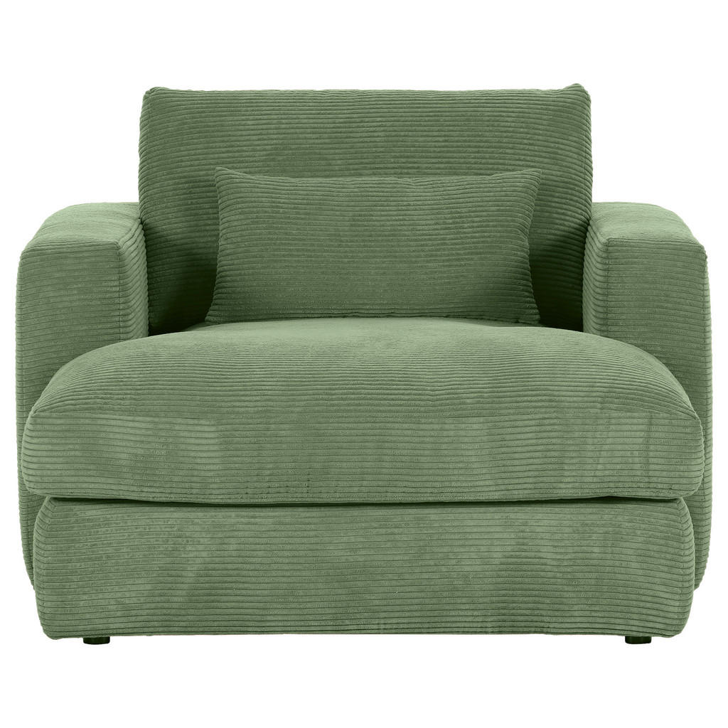 Thumbnail - Landscape Xxl-Sessel, Olivgrün, Textil, Füllung: Polyester, 120x67x140 cm, Made in EU, Stoffauswahl, Stühle