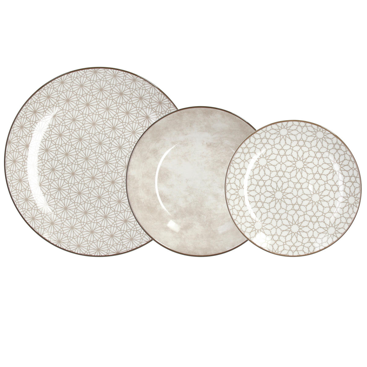 SERVIS ZA JELO   18-dijelni    Madison Habana  - Basics, keramika (36/28.5/20.2cm) - Tognana