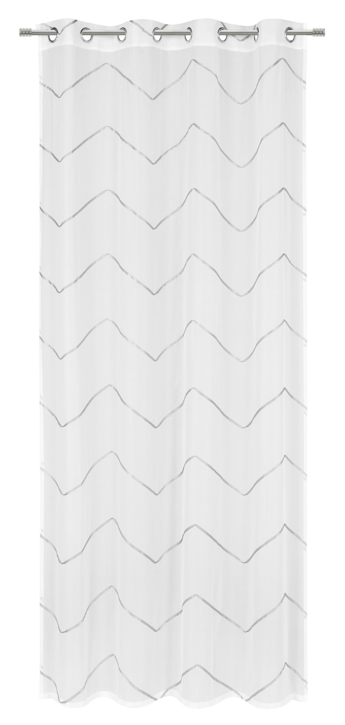 ÖSENVORHANG halbtransparent  - Grau, Design, Textil (135/245cm) - Esposa