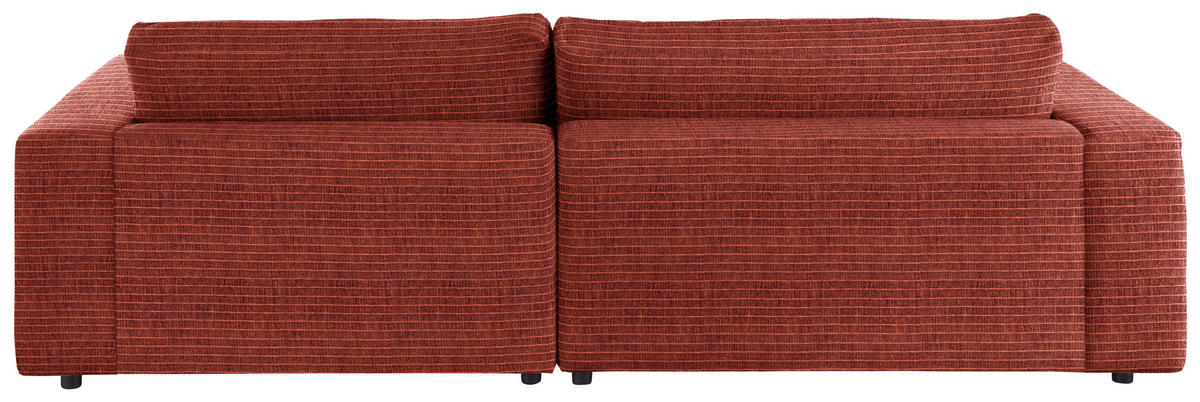 ECKSOFA in Chenille Rostfarben  - Rostfarben/Schwarz, Design, Kunststoff/Textil (270/190cm) - Lomoco