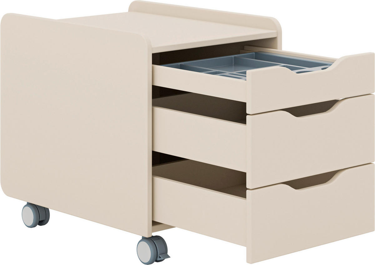 ROLLCONTAINER 44/54/57 cm  - Beige, KONVENTIONELL, Holzwerkstoff/Kunststoff (44/54/57cm) - Paidi