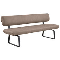SITZBANK 200/88/68 cm  in Anthrazit, Fango  - Fango/Anthrazit, Design, Textil/Metall (200/88/68cm) - Venjakob