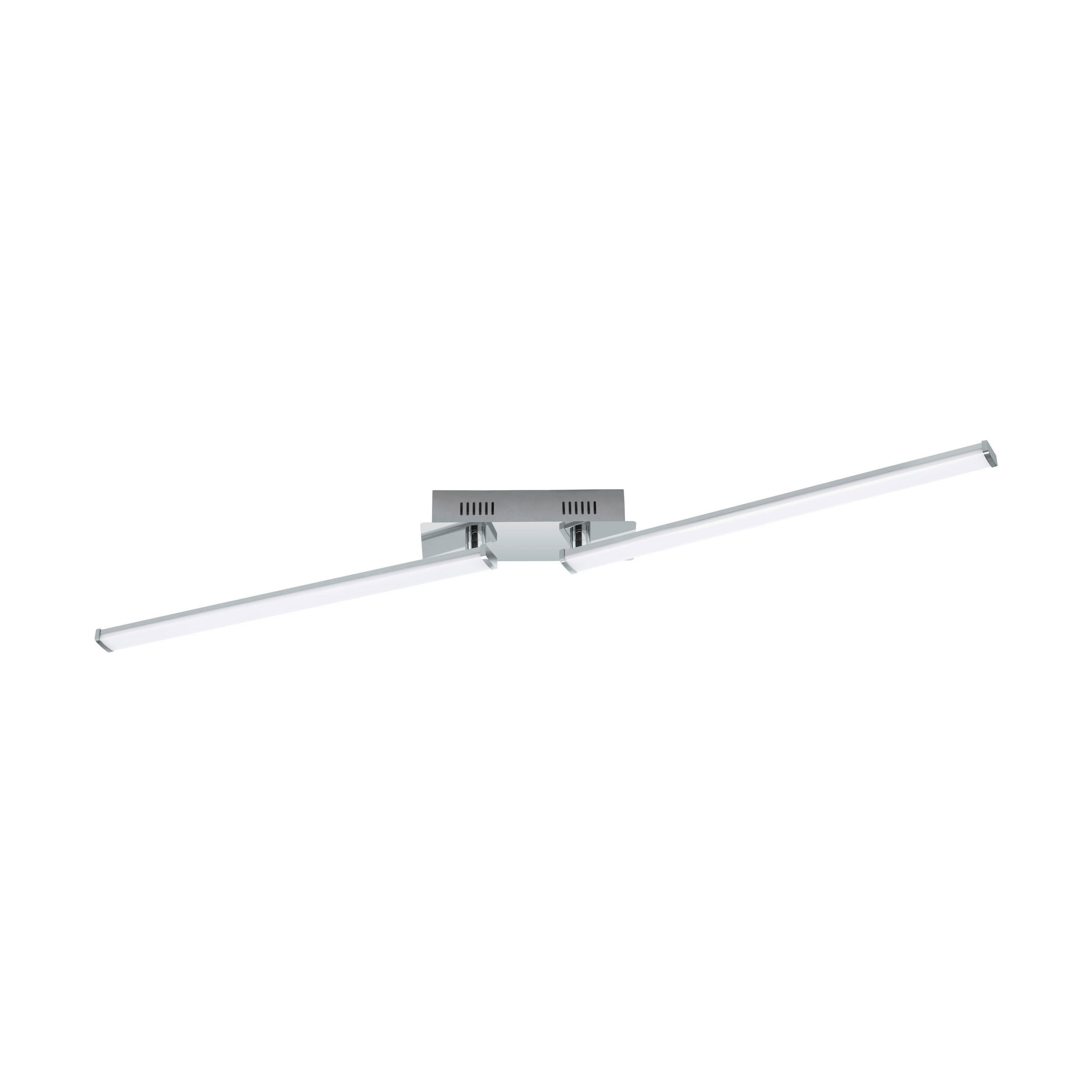 LED-DECKENLEUCHTE Lasana 2 100/6/8 cm   - Chromfarben, Design, Kunststoff/Metall (100/6/8cm) - Eglo