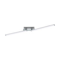 STROPNÍ LED SVÍTIDLO, 100/6/8 cm - barvy chromu, Design, kov/plast (100/6/8cm) - Eglo