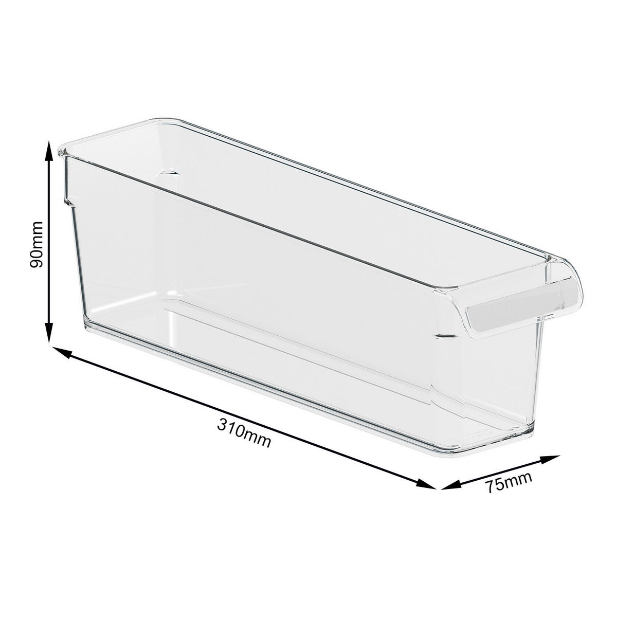 BOX DO LEDNICE   - průhledné, Basics, plast (31/7,5/9cm) - Rotho