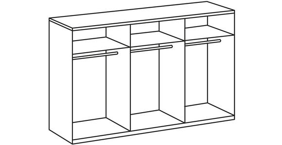 SCHWEBETÜRENSCHRANK 270/208/65 cm 3-türig Graphitfarben, Sahara - Schwarz/Graphitfarben, Design, Glas/Holzwerkstoff (270/208/65cm) - Carryhome