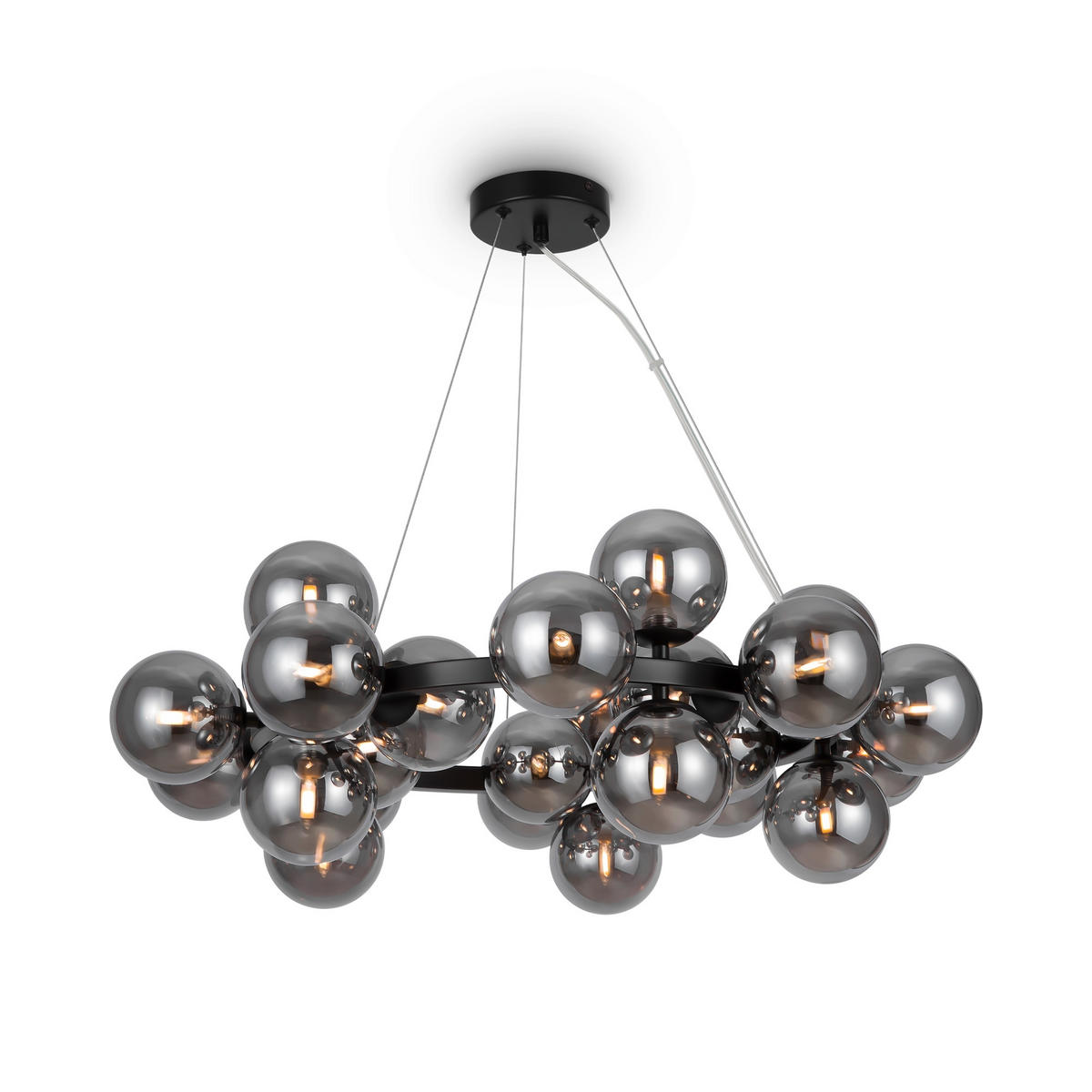 PENDELLEUCHTE Modern 69/23,8 cm   - Schwarz/Grau, Trend, Glas/Metall (69/23,8cm) - MAYTONI