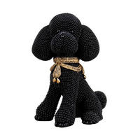 SZOBOR - fekete/aranyszínű, Basics, műanyag (19/10/14,5cm)