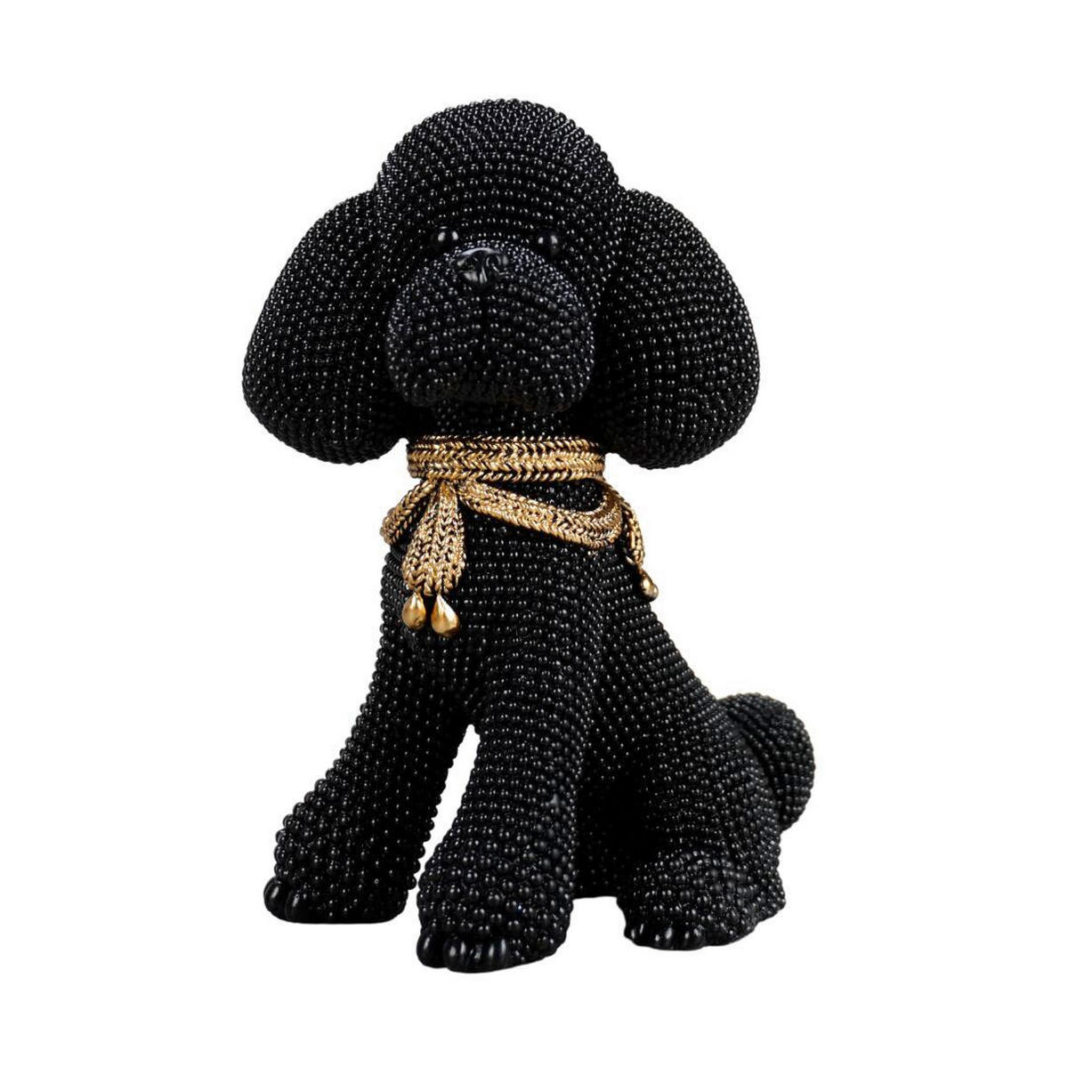 SZOBOR - fekete/aranyszínű, Basics, műanyag (19/10/14,5cm)