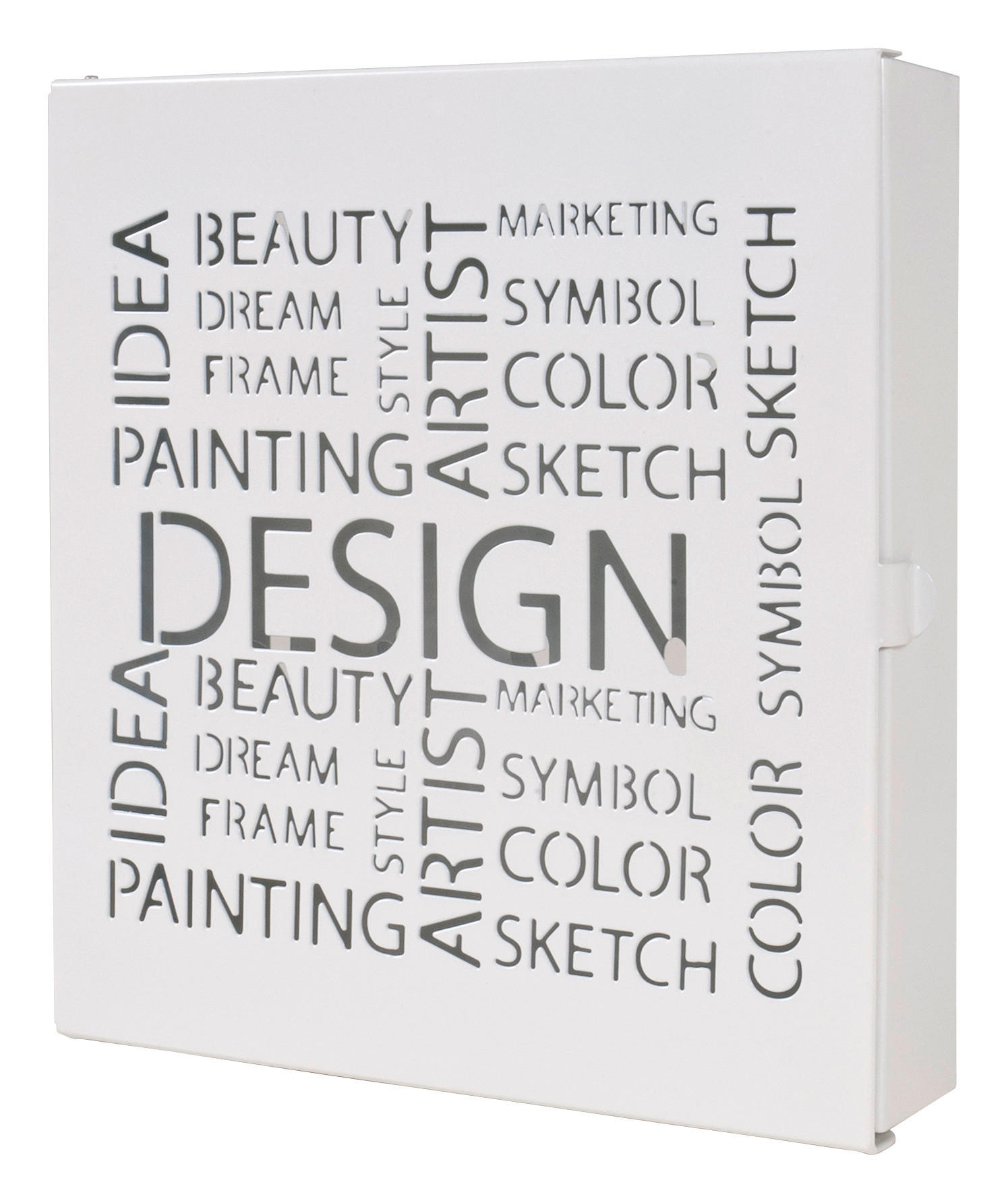 SKRINKA NA KĽÚČE, biela - biela, Design, kov (22/24/5cm) - Carryhome