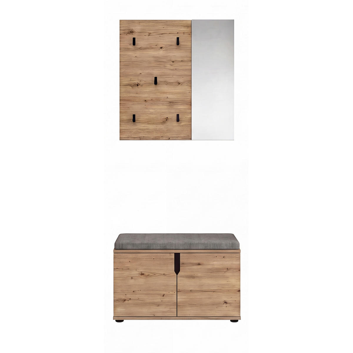 GARDEROBE 2-teilig  in 80/191/37 cm  - Eiche Artisan, Design, Holzwerkstoff (80/191/37cm) - MID.YOU