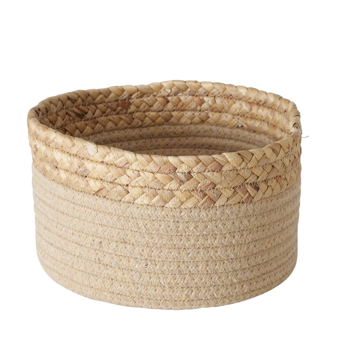 FÖRVARINGSKORG   - beige/brun, Klassisk, textil/naturmaterial (20/11cm)