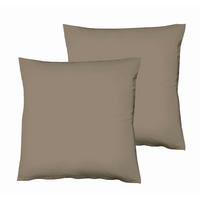 KOPFKISSENBEZUG 80/80 cm  - Dunkelbraun, Basics, Textil (80/80cm) - Fleuresse