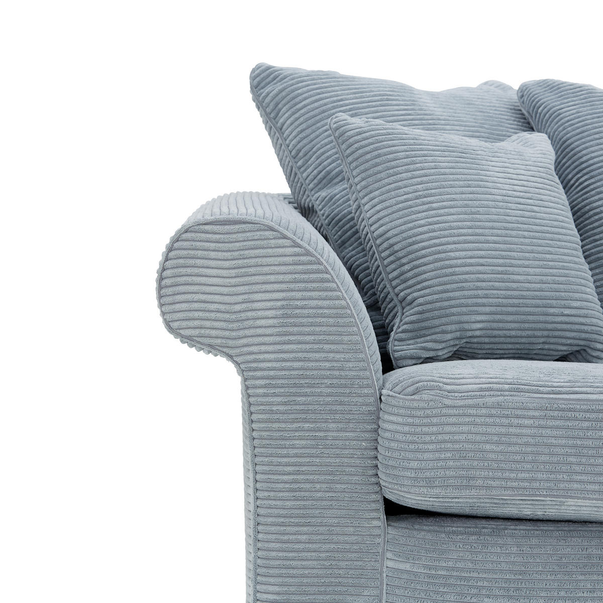 BIG SOFFA i manchester ljusblå  - ljusblå/ekfärgad, Lifestyle, trä/textil (264/70/111cm) - Livetastic