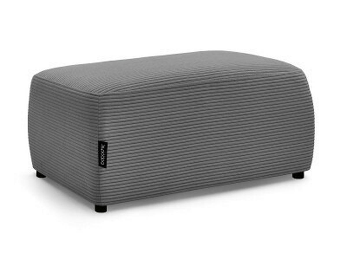 HOCKER ATILLA Cord Dunkelgrau  - Dunkelgrau/Schwarz, MODERN, Kunststoff/Textil (92/44/48cm)