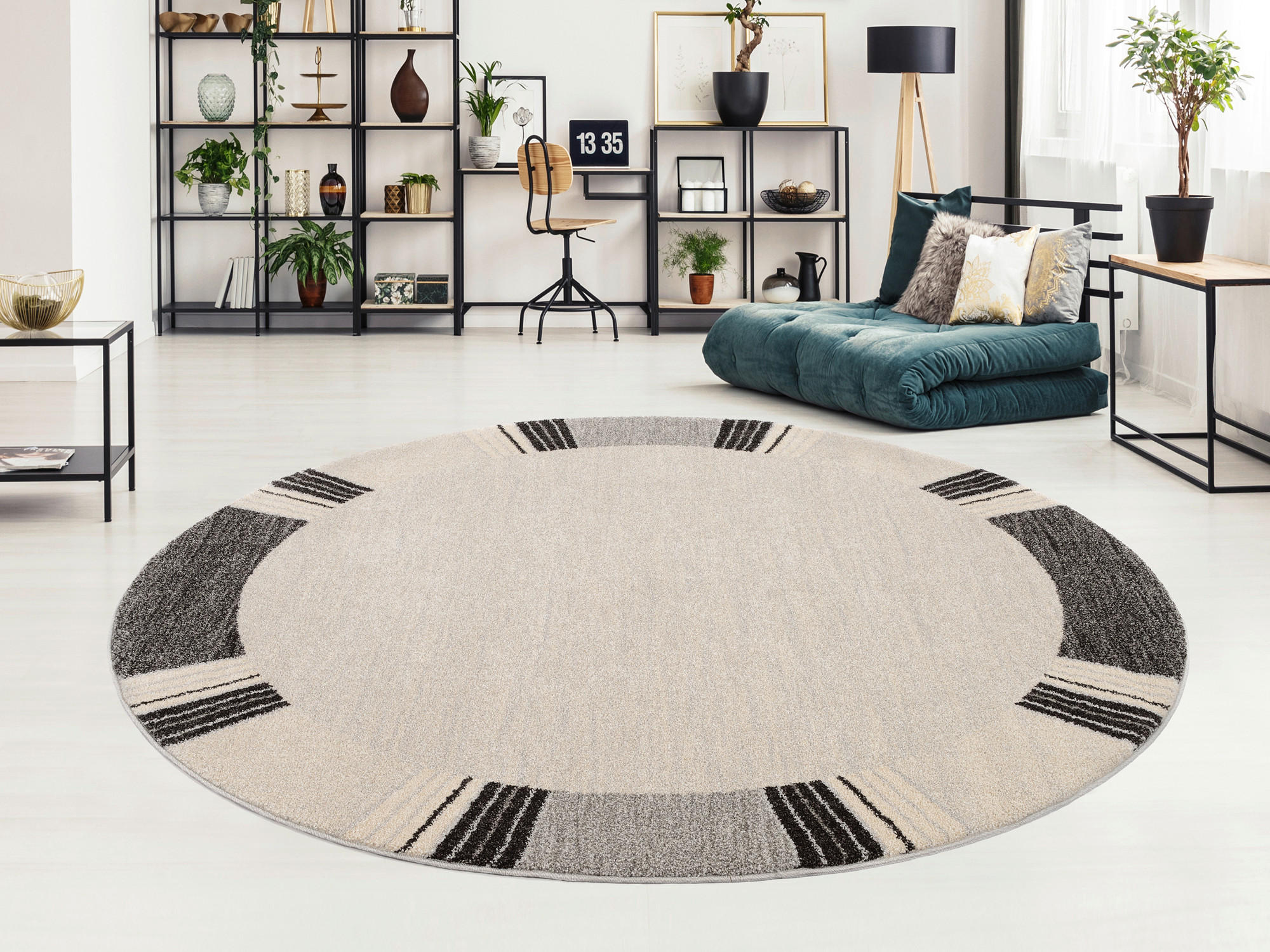 WEBTEPPICH 120 cm Palazzo Lobo Grau  - Grau, KONVENTIONELL, Textil (120cm) - Novel