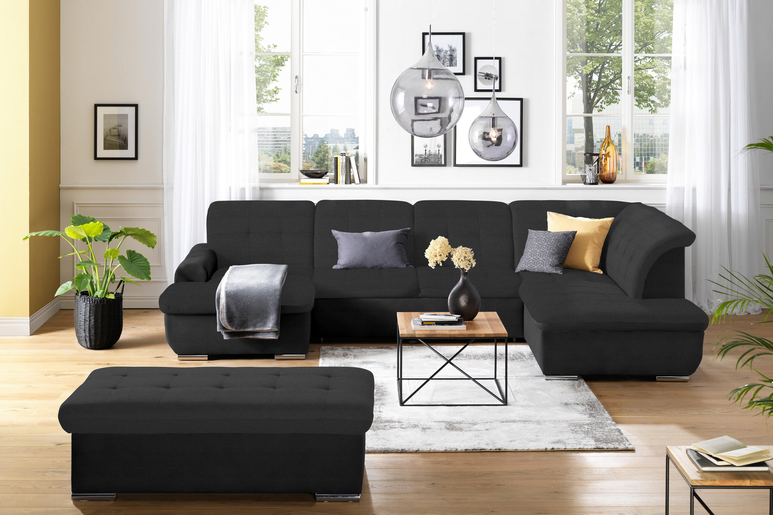 Thumbnail - Cantus Hocker, Graubraun, Textil, rechteckig, 137x43x74 cm, Stoffauswahl, Stauraum, Wohnzimmer, Hocker, Sitzhocker