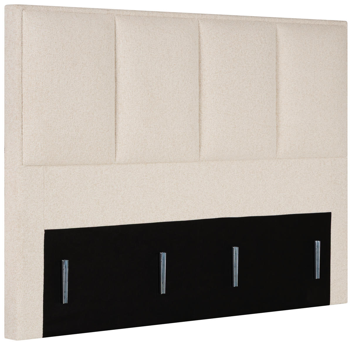 KONTINENTALSÄNG 180/200 cm  i beige  - beige/svart, Klassisk, trä/textil (180/200cm) - Novel