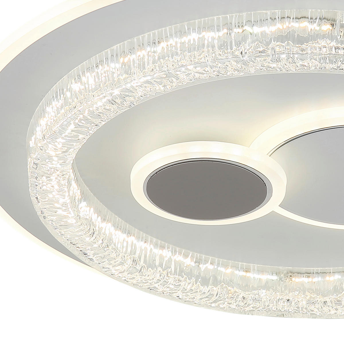STROPNÍ LED SVÍTIDLO, 49,5/6 cm  - bílá/čiré, Basics, kov/plast (49,5/6cm) - Globo