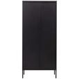 VITRINE in Schwarz  - Schwarz, Design, Glas/Metall (80/180/35cm) - Xora
