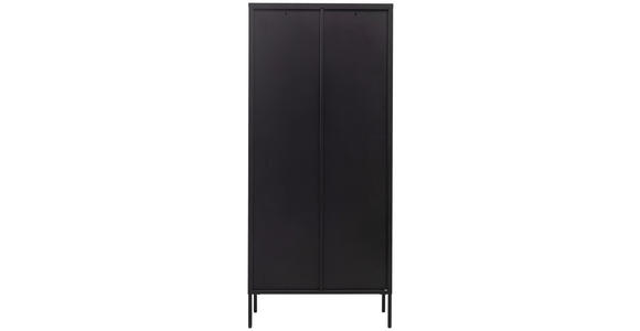 VITRINE in Schwarz - Schwarz, Design, Glas/Metall (80/180/35cm) - Xora