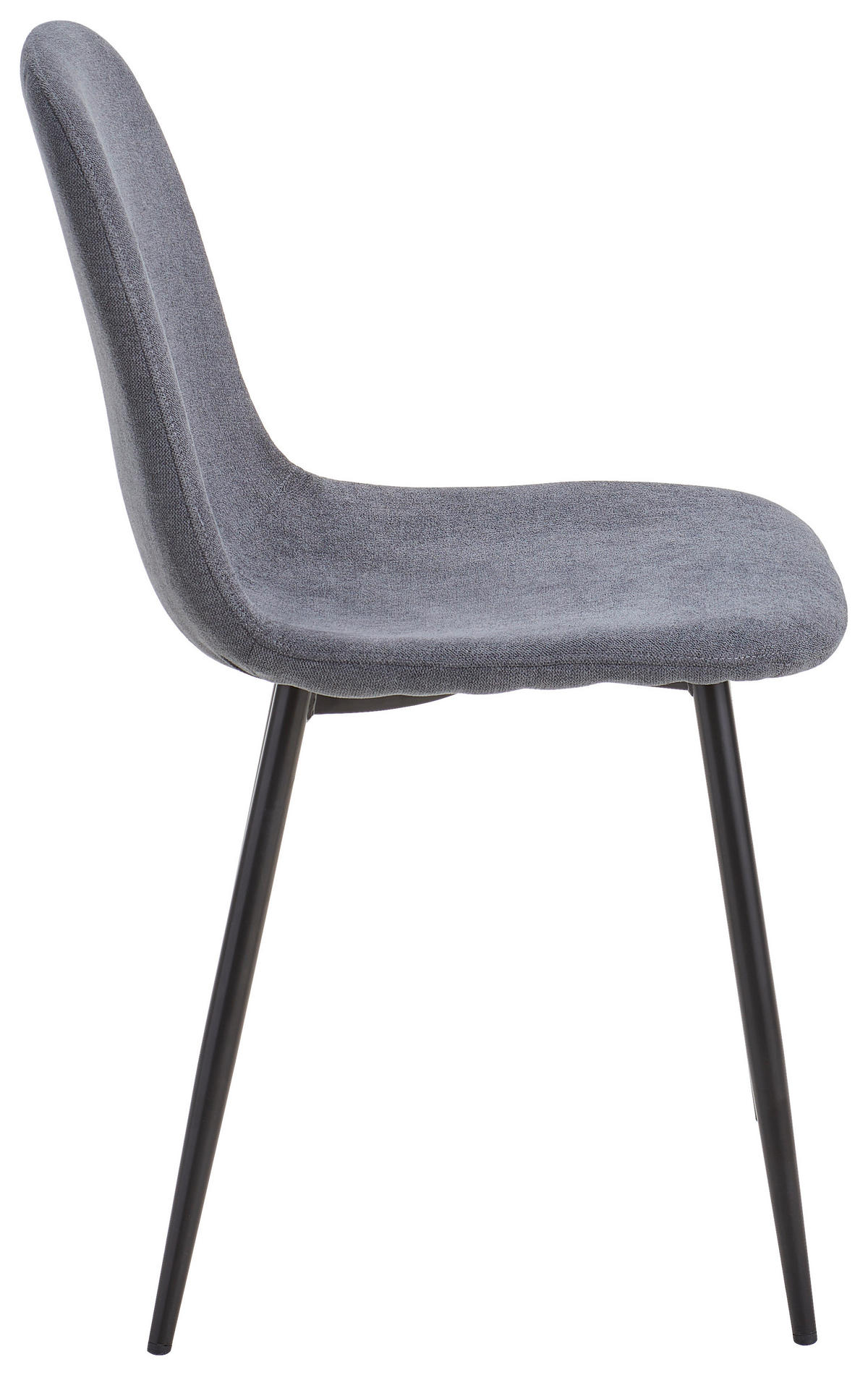 STUHL Mikrofaser Grau  - Schwarz/Grau, Basics, Textil/Metall (43/85/54cm) - P & B