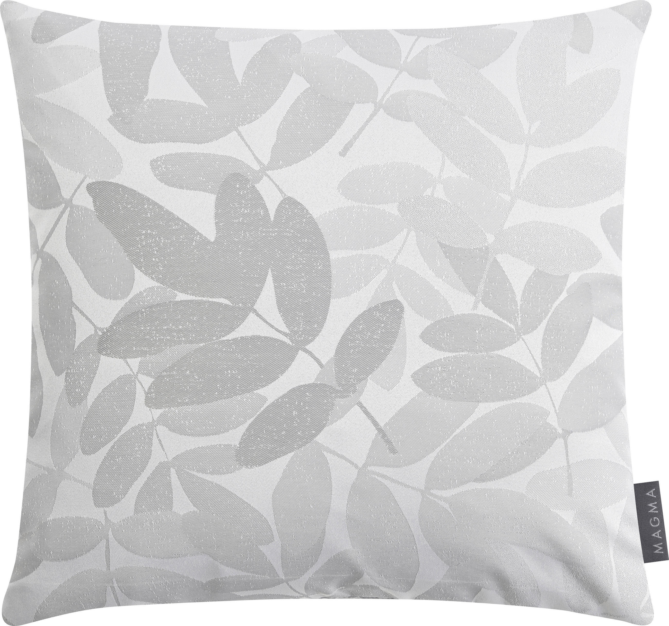 OUTDOOR-KISSEN Grau Blätter  - Grau, Basics, Textil (45/45cm)