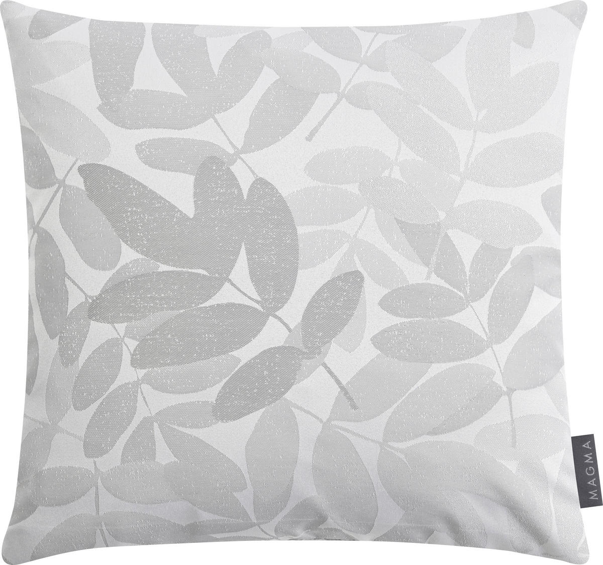 OUTDOOR-KISSEN Grau Blätter  - Grau, Basics, Textil (45/45cm)