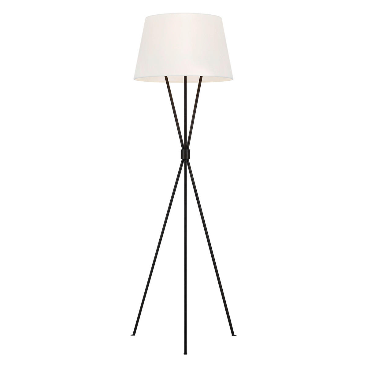 STEHLEUCHTE - Dunkelgrau, Konventionell, Textil/Metall (47/139.7cm) - Elstead Lighting