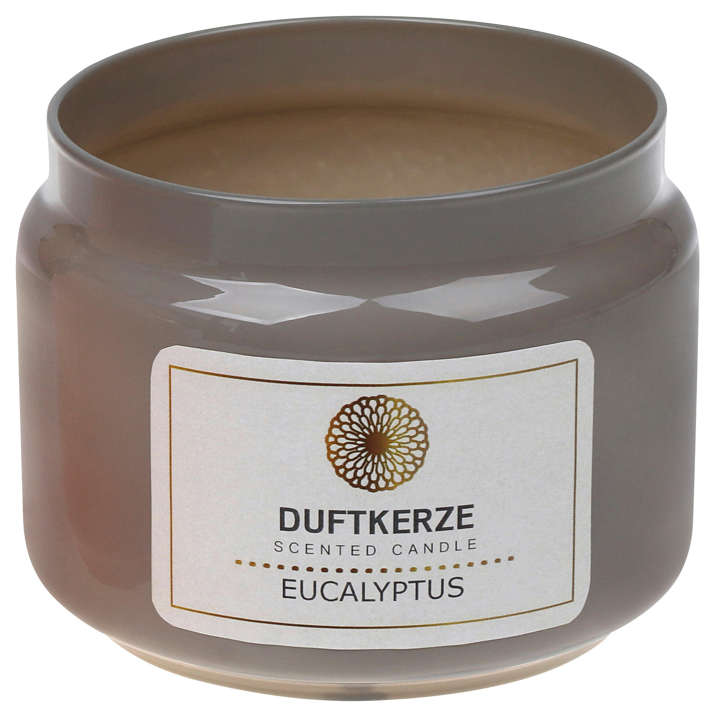 KERZE IM GLAS - Taupe, Basics, Glas/Naturmaterialien (10,3/8,0cm)