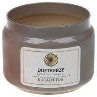 KERZE IM GLAS - Taupe, Basics, Glas/Naturmaterialien (10,3/8,0cm)