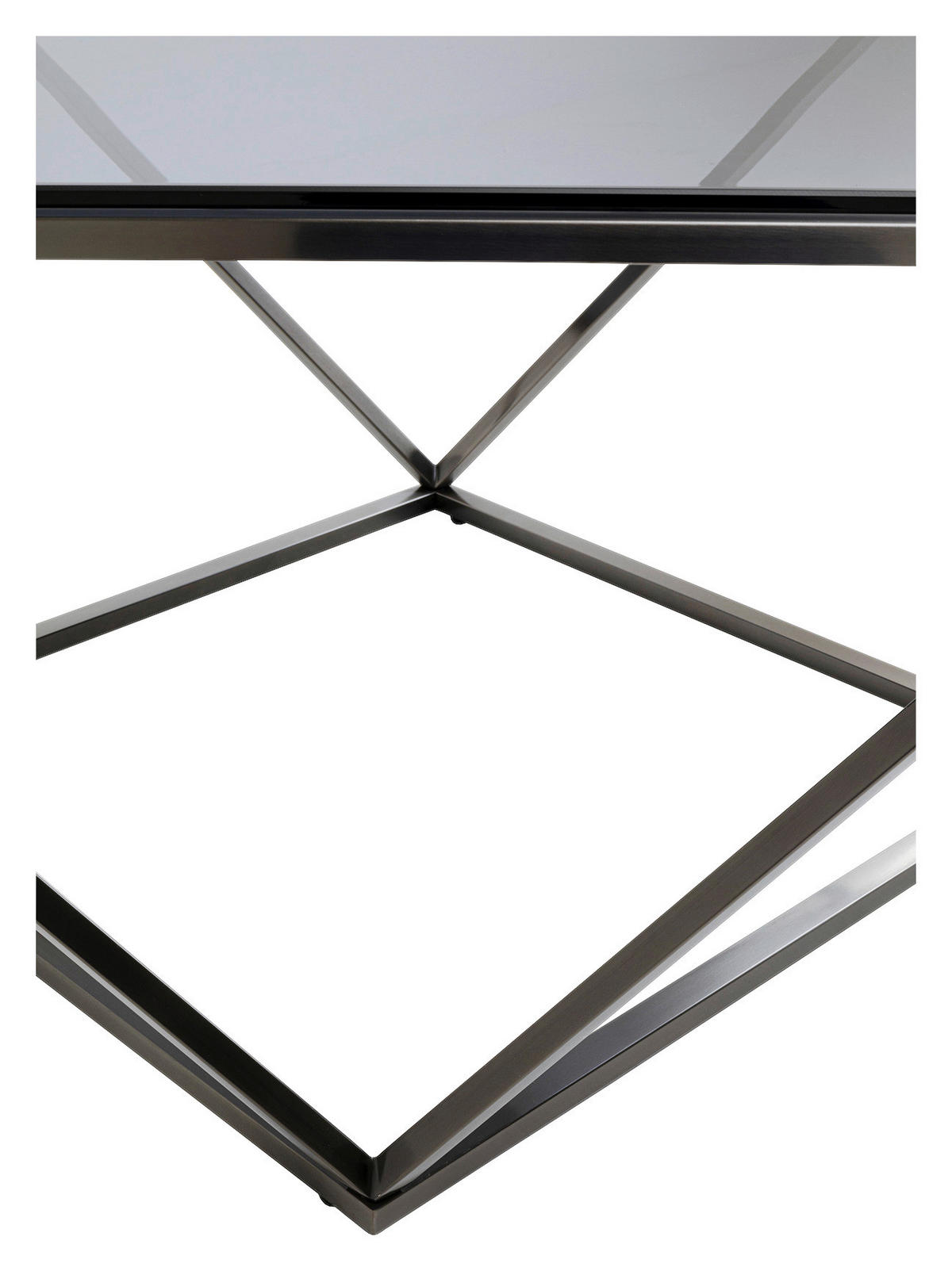 COUCHTISCH ESG 80/80/45 cm quadratisch Schwarz  - Schwarz, Basics, Glas/Metall (80/80/45cm) - Kare-Design