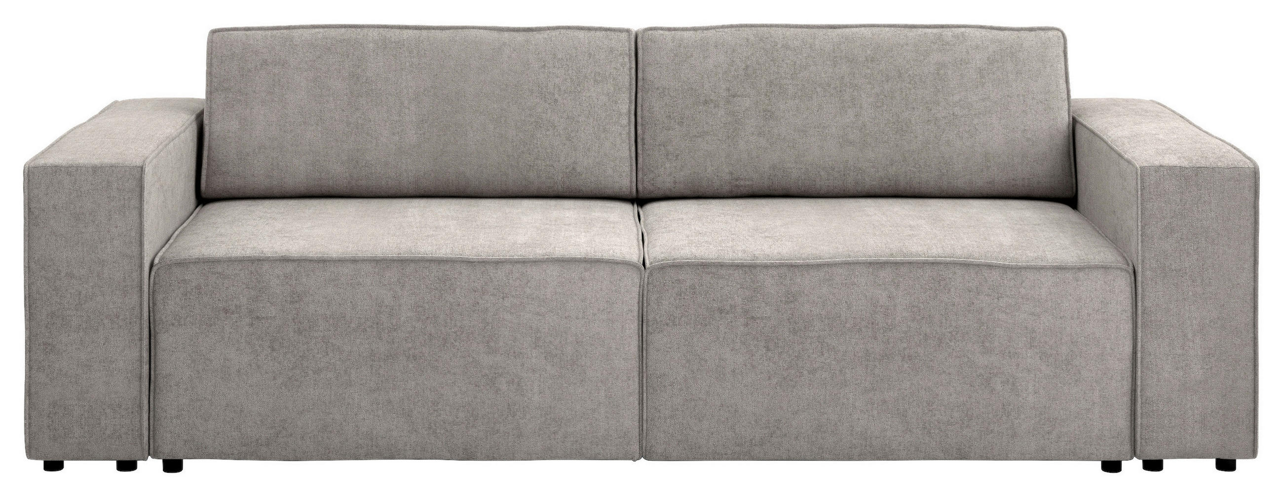 3-SITZER-SOFA Webstoff Grau  - Schwarz/Grau, MODERN, Kunststoff/Textil (254/84/98cm) - Stylife